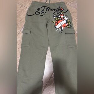 Ed hardy olive green sweats